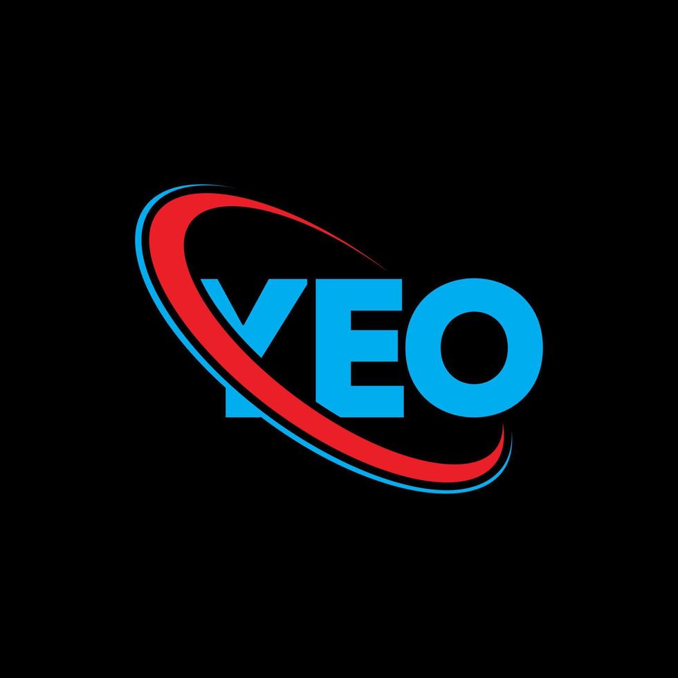 yeo-logo. ja brief. yeo brief logo ontwerp. initialen yeo-logo gekoppeld aan cirkel en monogram-logo in hoofdletters. yeo typografie voor technologie, zaken en onroerend goed merk. vector