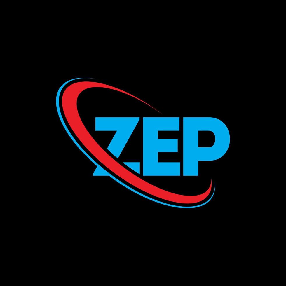 zep-logo. zep brief. zep brief logo ontwerp. initialen zep-logo gekoppeld aan cirkel en monogram-logo in hoofdletters. zep typografie voor technologie, business en onroerend goed merk. vector