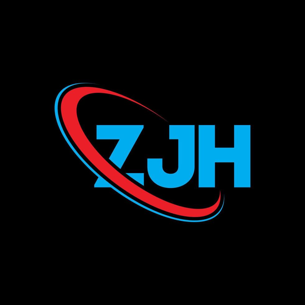 zjh-logo. zjh brief. zjh brief logo ontwerp. initialen zjh logo gekoppeld aan cirkel en monogram logo in hoofdletters. zjh typografie voor technologie, zaken en onroerend goed merk. vector