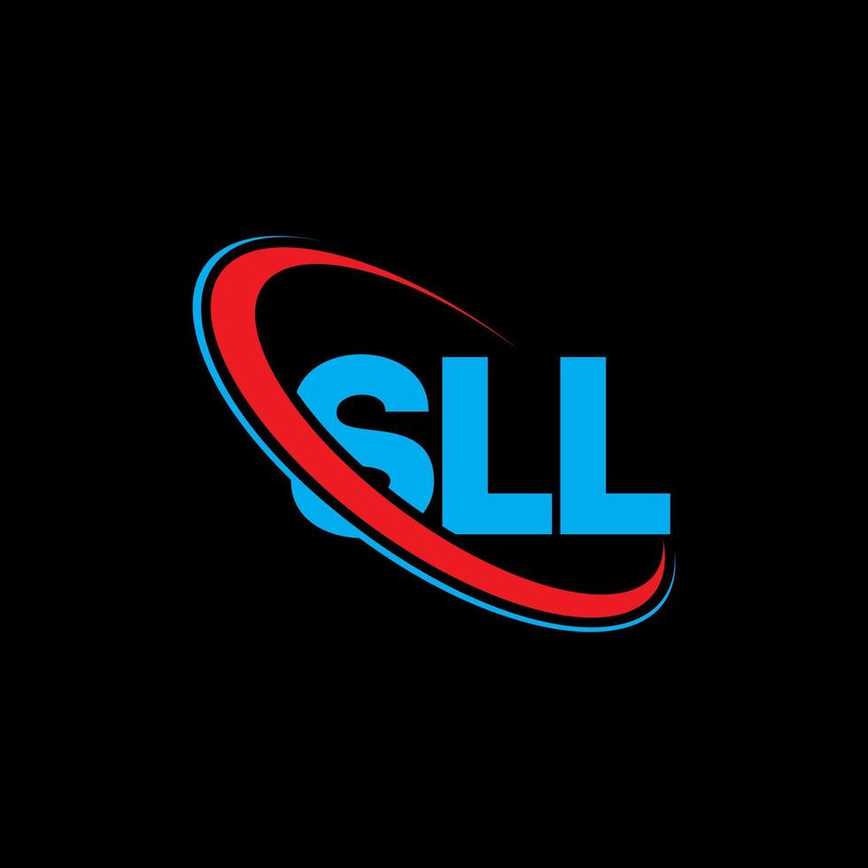 sll-logo. sl brief. sll brief logo ontwerp. initialen sll logo gekoppeld aan cirkel en hoofdletter monogram logo. sll typografie voor technologie, zaken en onroerend goed merk. vector