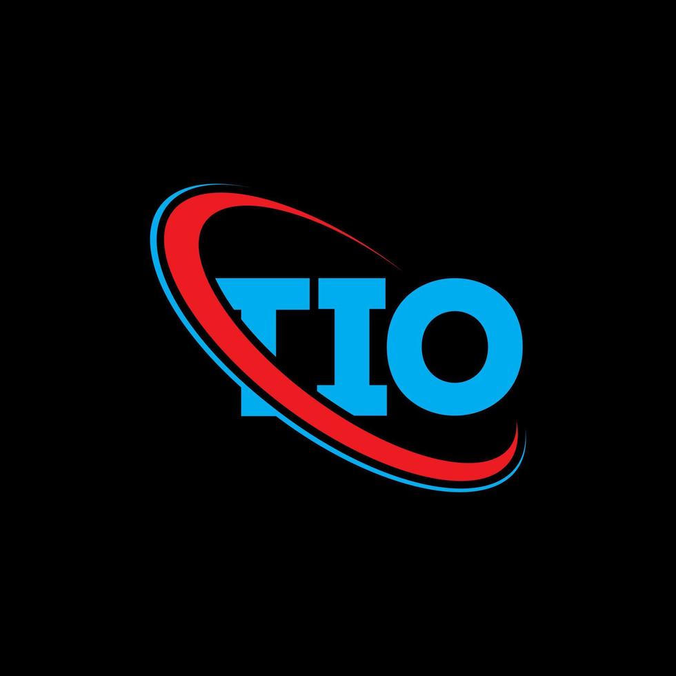 tio-logo. tio brief. tio brief logo ontwerp. initialen tio logo gekoppeld aan cirkel en hoofdletter monogram logo. tio typografie voor technologie, zaken en onroerend goed merk. vector