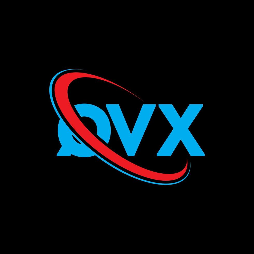 qvx-logo. qvx brief. qvx brief logo ontwerp. initialen qvx-logo gekoppeld aan cirkel en monogram-logo in hoofdletters. qvx typografie voor technologie, zaken en onroerend goed merk. vector