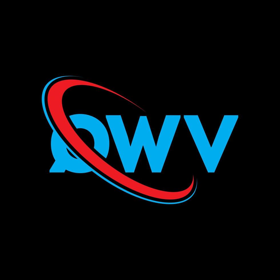 qwv-logo. qwv brief. qwv brief logo ontwerp. initialen qwv logo gekoppeld aan cirkel en monogram logo in hoofdletters. qwv typografie voor technologie, zaken en onroerend goed merk. vector