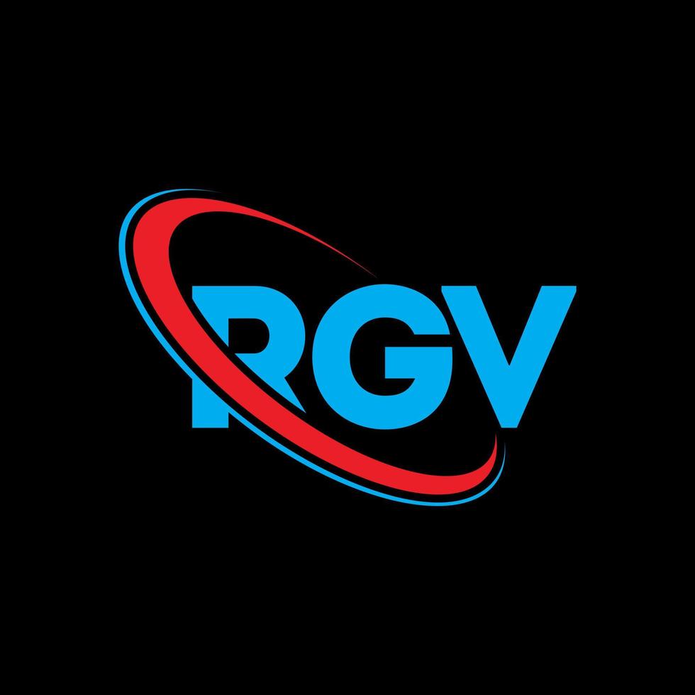 rgv-logo. rgv brief. rgv brief logo ontwerp. initialen rgv-logo gekoppeld aan cirkel en monogram-logo in hoofdletters. rgv typografie voor technologie, zaken en onroerend goed merk. vector