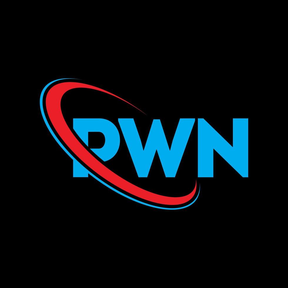 pwn-logo. pwn brief. pwn brief logo ontwerp. initialen pwn logo gekoppeld aan cirkel en hoofdletter monogram logo. pwn typografie voor technologie, business en onroerend goed merk. vector