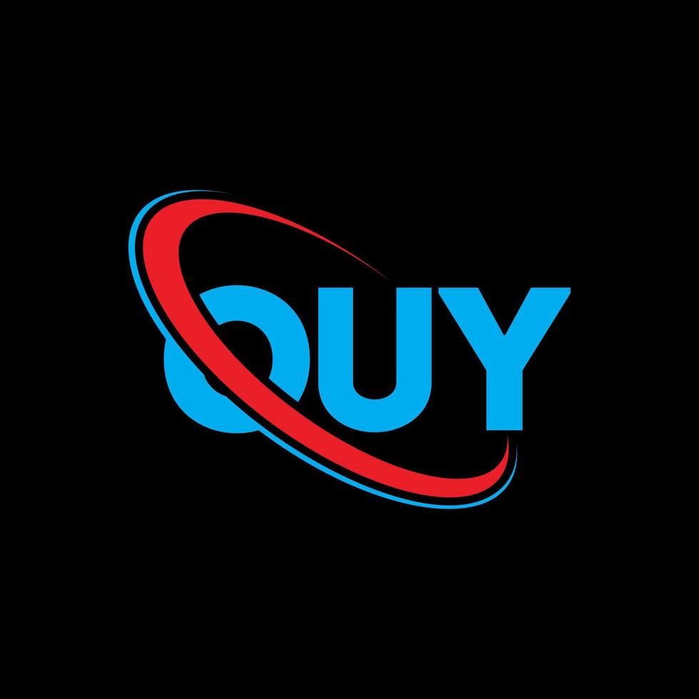 ouy-logo. oe brief. ouy letter logo-ontwerp. initialen ouy logo gekoppeld aan cirkel en hoofdletter monogram logo. ouy typografie voor technologie, zaken en onroerend goed merk. vector