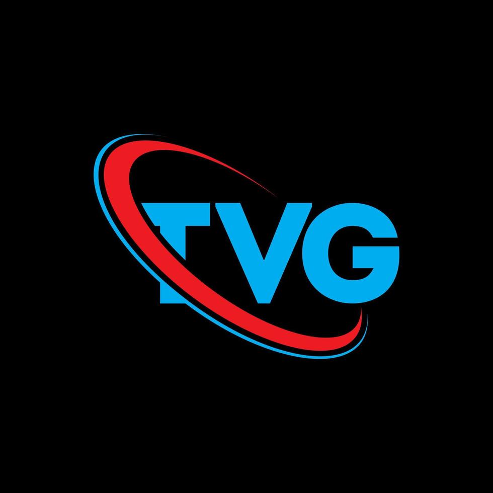 tvg-logo. tvg brief. tvg brief logo ontwerp. initialen tvg-logo gekoppeld aan cirkel en monogram-logo in hoofdletters. tvg typografie voor technologie, business en onroerend goed merk. vector