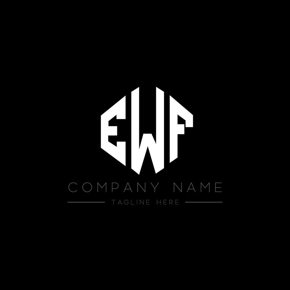 ewf letter logo-ontwerp met veelhoekvorm. ewf veelhoek en kubusvorm logo-ontwerp. ewf zeshoek vector logo sjabloon witte en zwarte kleuren. ewf-monogram, bedrijfs- en onroerendgoedlogo.