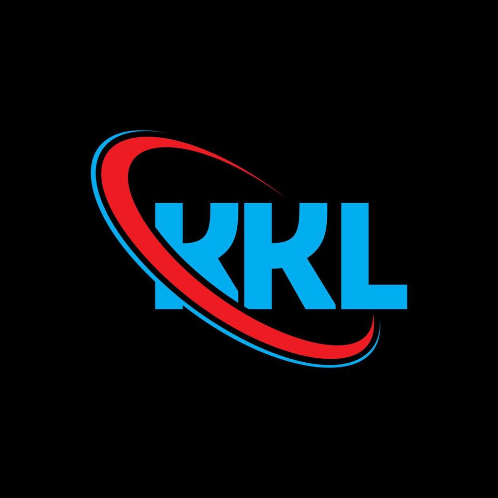 kkl-logo. kkl brief. kkl brief logo ontwerp. initialen kkl logo gekoppeld aan cirkel en hoofdletter monogram logo. kkl typografie voor technologie, business en onroerend goed merk. vector