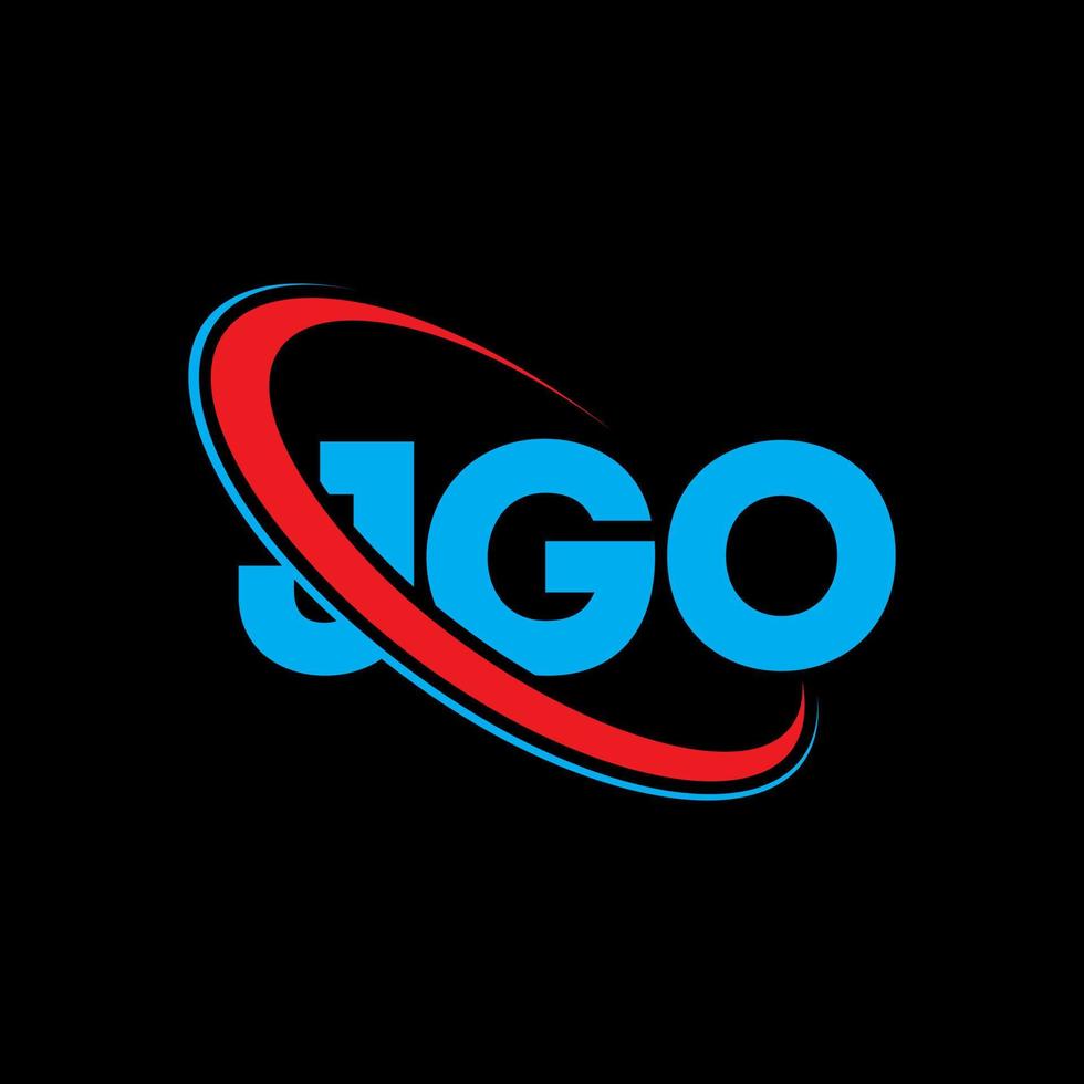 jgo-logo. jgo brief. jgo brief logo ontwerp. initialen jgo-logo gekoppeld aan cirkel en monogram-logo in hoofdletters. jgo typografie voor technologie, zaken en onroerend goed merk. vector