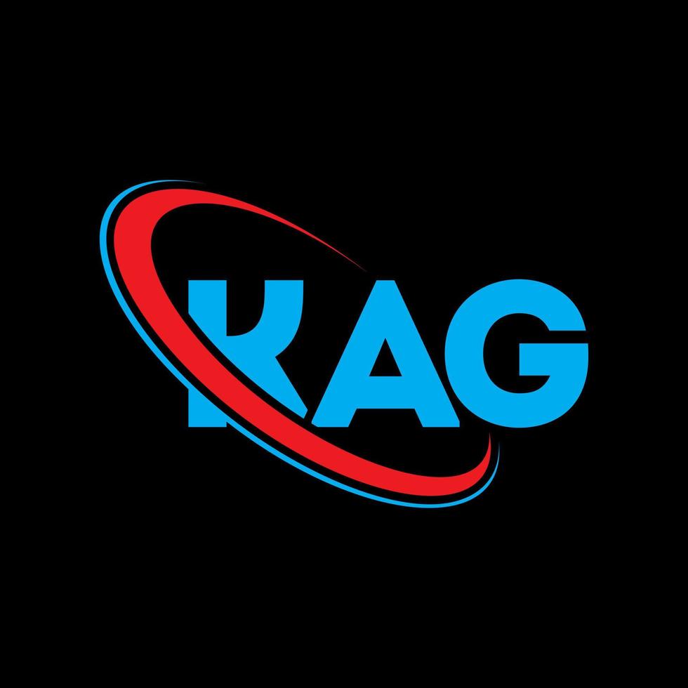 kag-logo. ka brief. kag brief logo ontwerp. initialen kag logo gekoppeld aan cirkel en hoofdletter monogram logo. kag typografie voor technologie, business en onroerend goed merk. vector