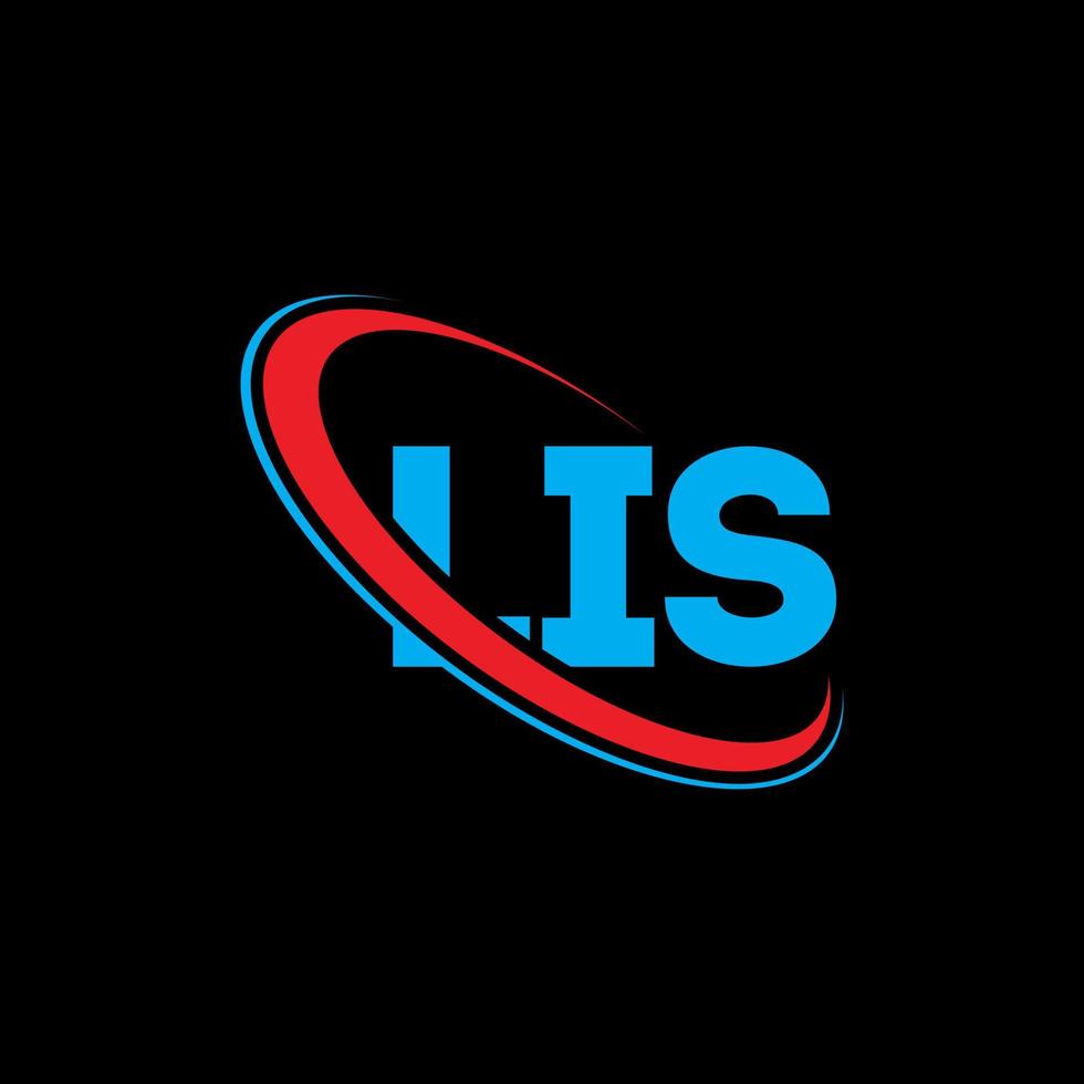 lis-logo. lis brief. lis brief logo ontwerp. initialen lis logo gekoppeld aan cirkel en hoofdletter monogram logo. lis typografie voor technologie, zaken en onroerend goed merk. vector