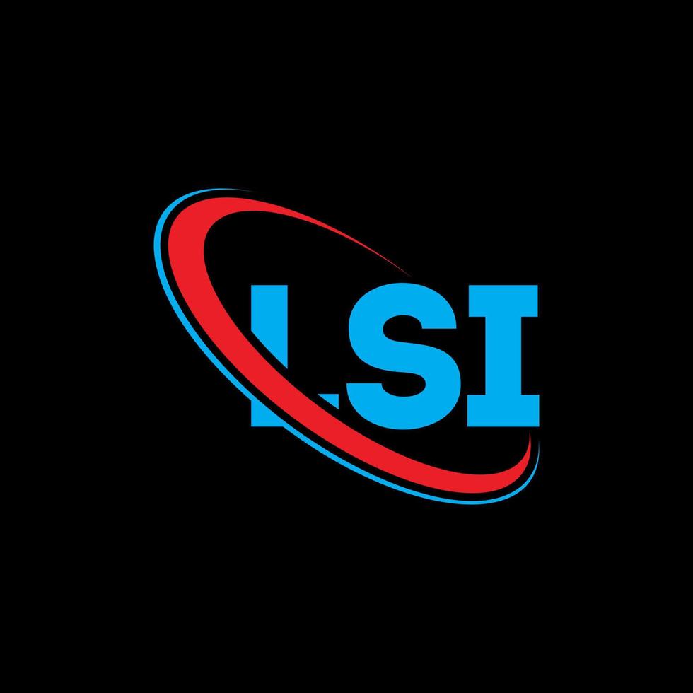 lsi-logo. lsi brief. lsi brief logo ontwerp. initialen lsi-logo gekoppeld aan cirkel en monogram-logo in hoofdletters. lsi typografie voor technologie, zaken en onroerend goed merk. vector