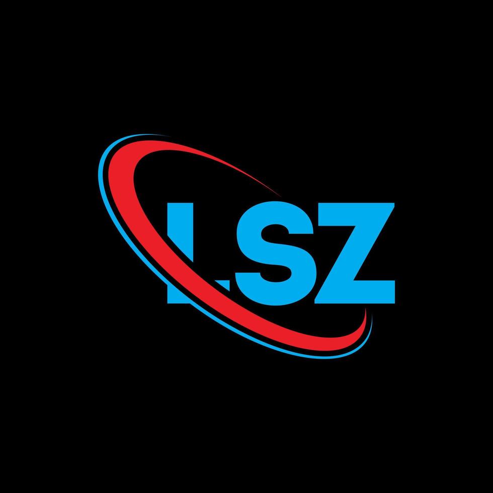 lsz-logo. lz brief. lsz brief logo ontwerp. initialen lsz-logo gekoppeld aan cirkel en monogram-logo in hoofdletters. lsz typografie voor technologie, zaken en onroerend goed merk. vector