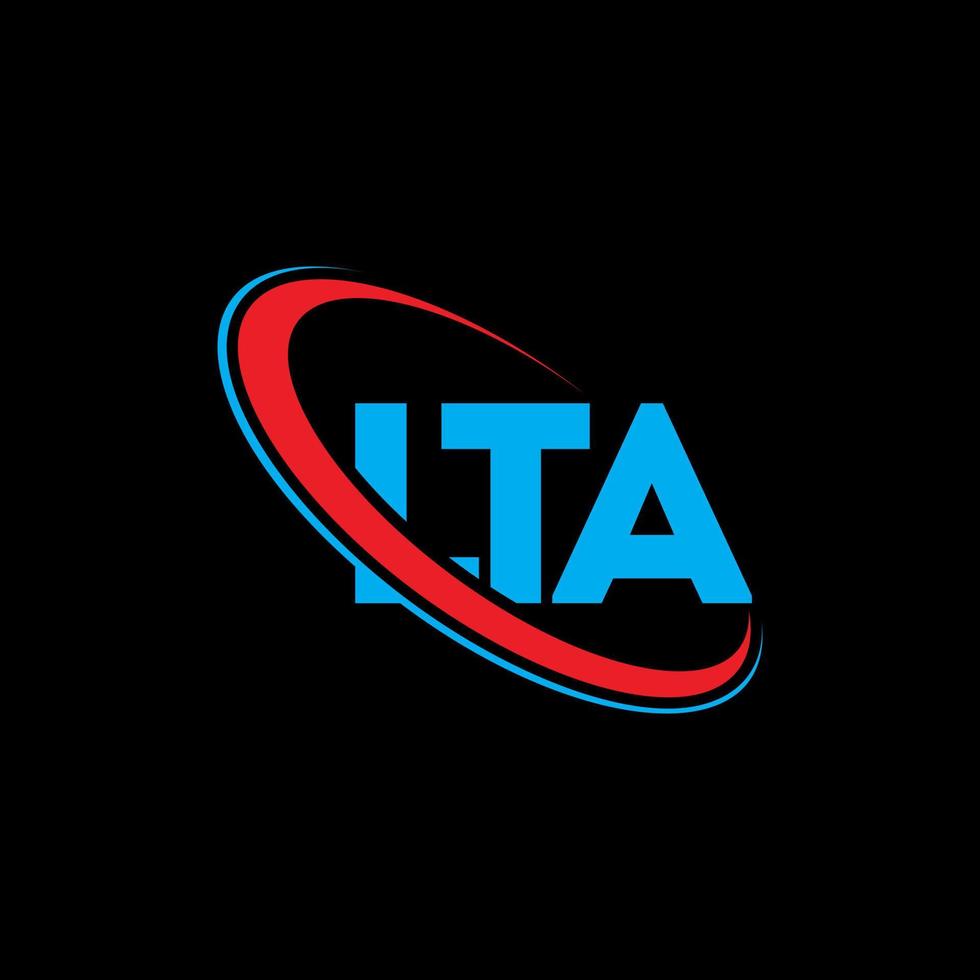 lta-logo. een brief. lta brief logo ontwerp. initialen lta-logo gekoppeld aan cirkel en monogram-logo in hoofdletters. lta typografie voor technologie, zaken en onroerend goed merk. vector