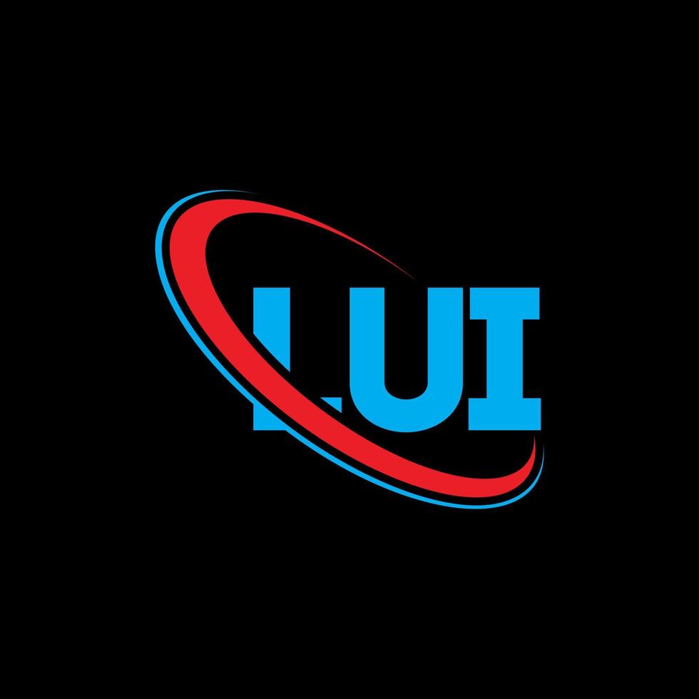 lui logo. lui brief. lui brief logo ontwerp. initialen lui logo gekoppeld aan cirkel en monogram logo in hoofdletters. lui typografie voor technologie, zaken en onroerend goed merk. vector