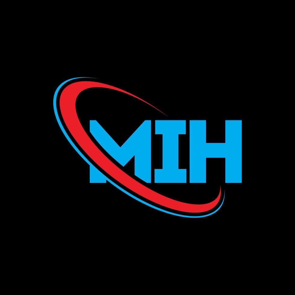 mih-logo. mih brief. mih brief logo ontwerp. initialen mih logo gekoppeld aan cirkel en hoofdletter monogram logo. mih typografie voor technologie, zaken en onroerend goed merk. vector