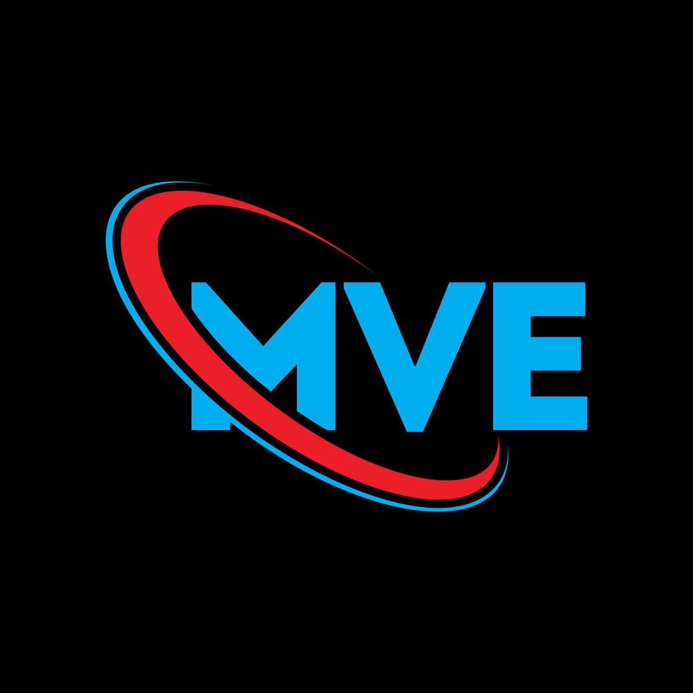 mve-logo. mve brief. mve brief logo ontwerp. initialen mve logo gekoppeld aan cirkel en hoofdletter monogram logo. mve typografie voor technologie, zaken en onroerend goed merk. vector