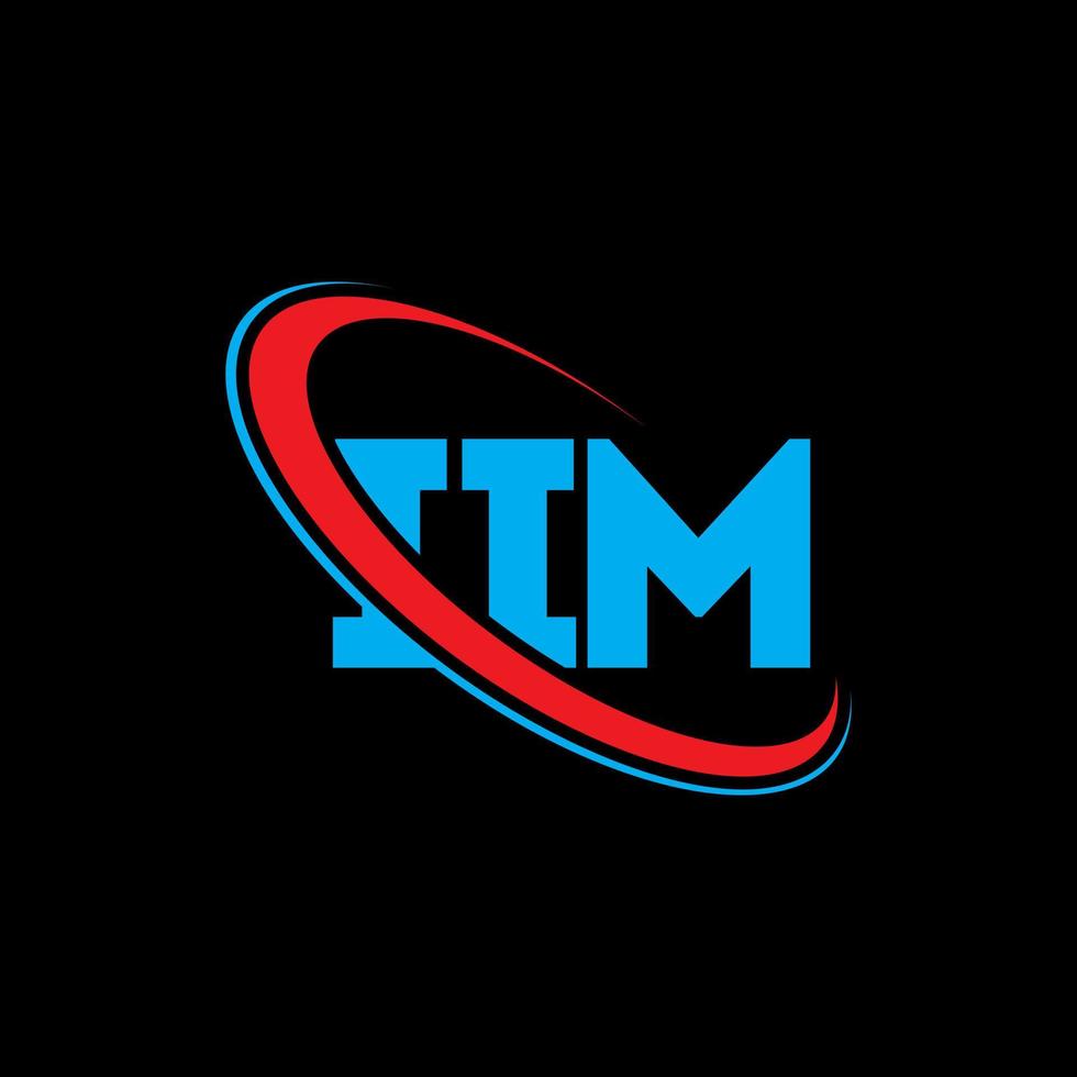 iim-logo. iim brief. iim brief logo ontwerp. initialen iim logo gekoppeld aan cirkel en hoofdletter monogram logo. iim typografie voor technologie, zaken en onroerend goed merk. vector