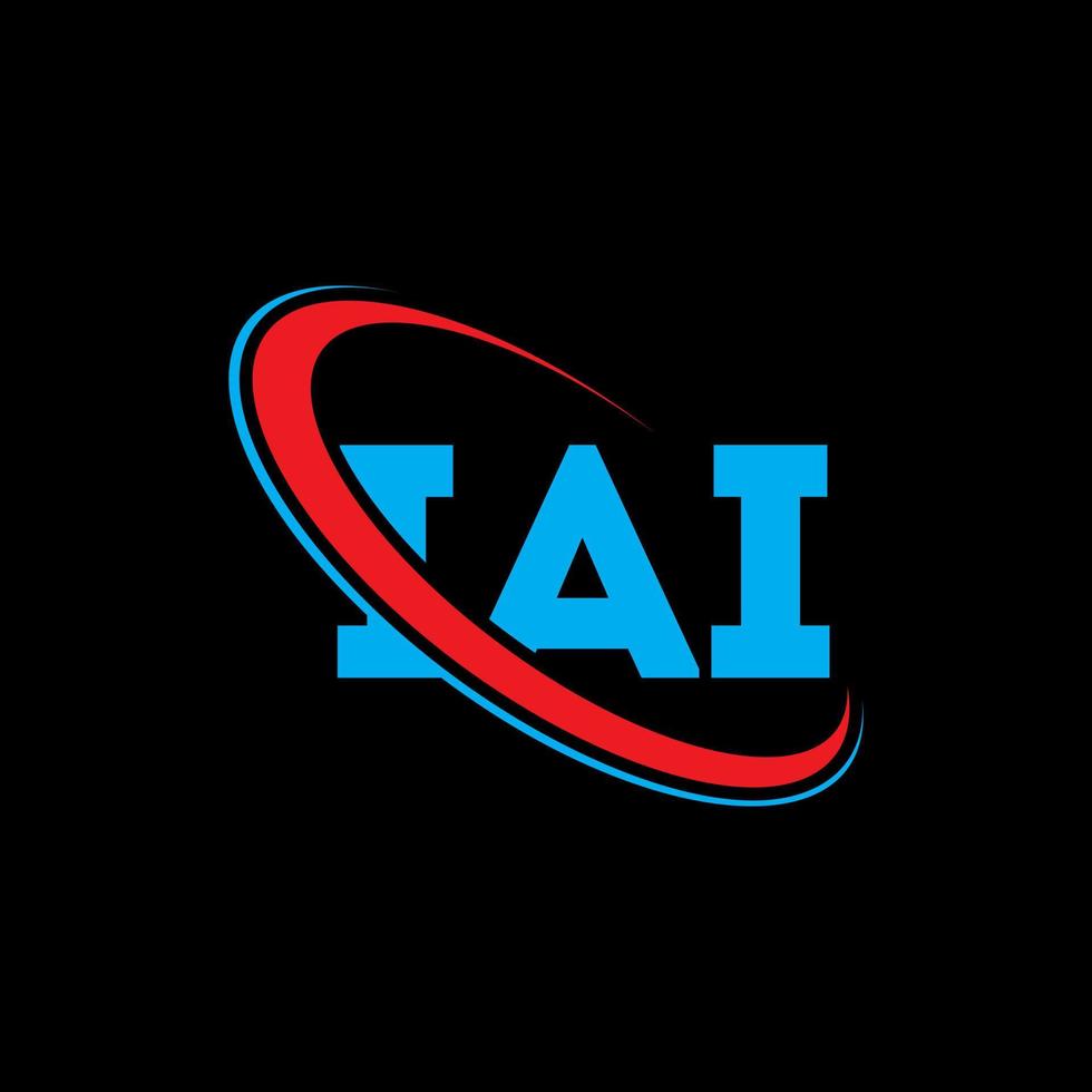 iai-logo. iai brief. iai brief logo ontwerp. initialen iai-logo gekoppeld aan cirkel en monogram-logo in hoofdletters. iai typografie voor technologie, zaken en onroerend goed merk. vector