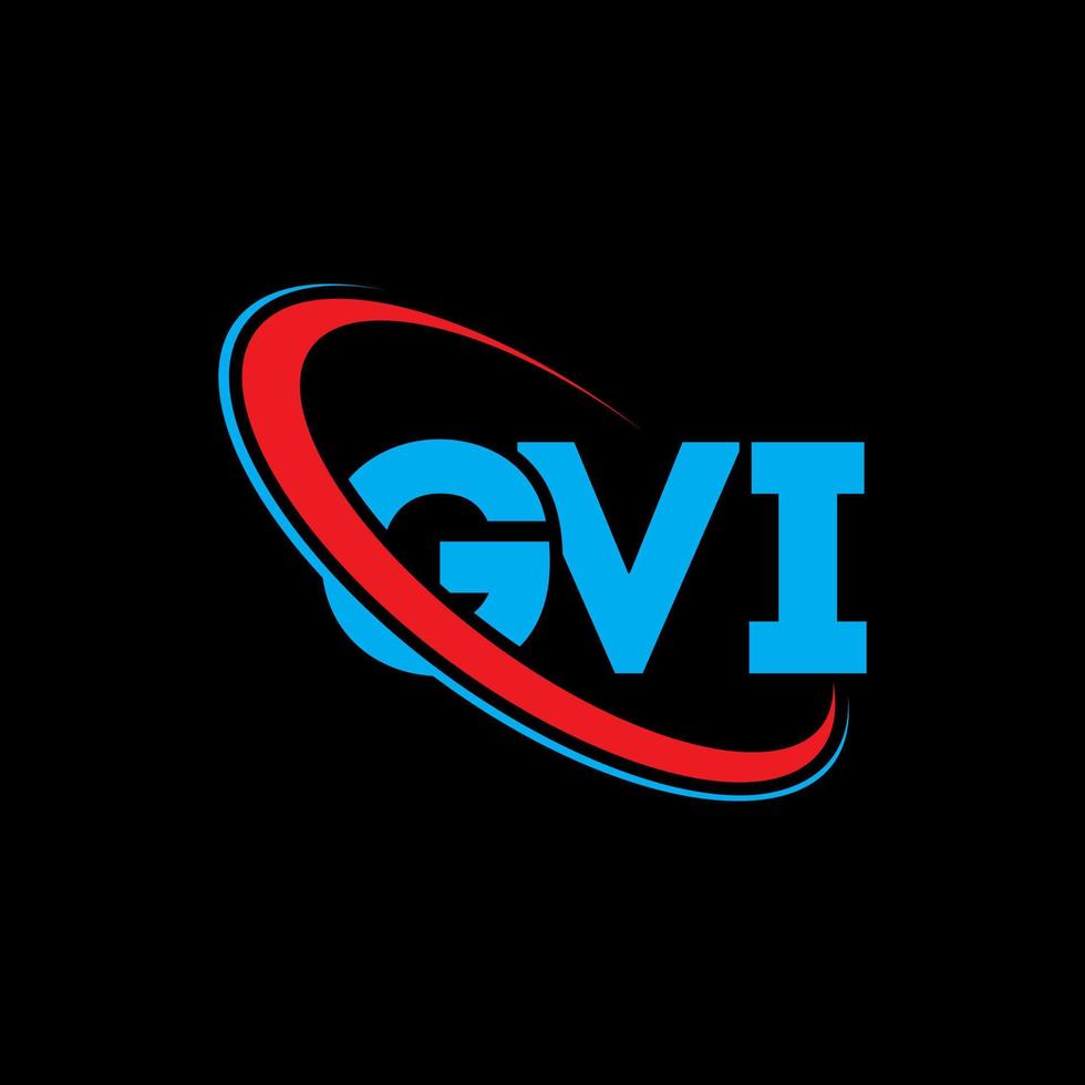 gvi-logo. gvi brief. gvi brief logo ontwerp. initialen gvi-logo gekoppeld aan cirkel en monogram-logo in hoofdletters. gvi typografie voor technologie, zaken en onroerend goed merk. vector