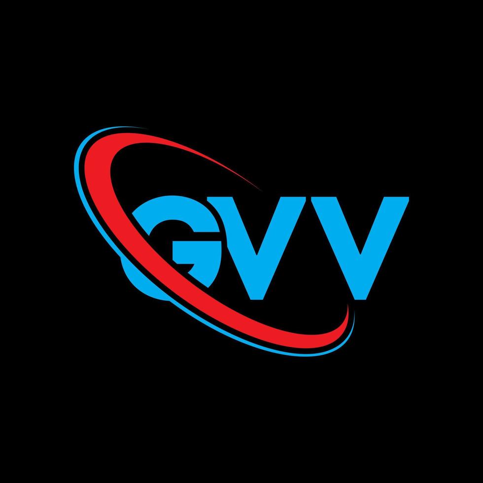 gvv-logo. gv brief. gvv brief logo ontwerp. initialen gvv logo gekoppeld aan cirkel en monogram logo in hoofdletters. gvv typografie voor technologie, zaken en onroerend goed merk. vector