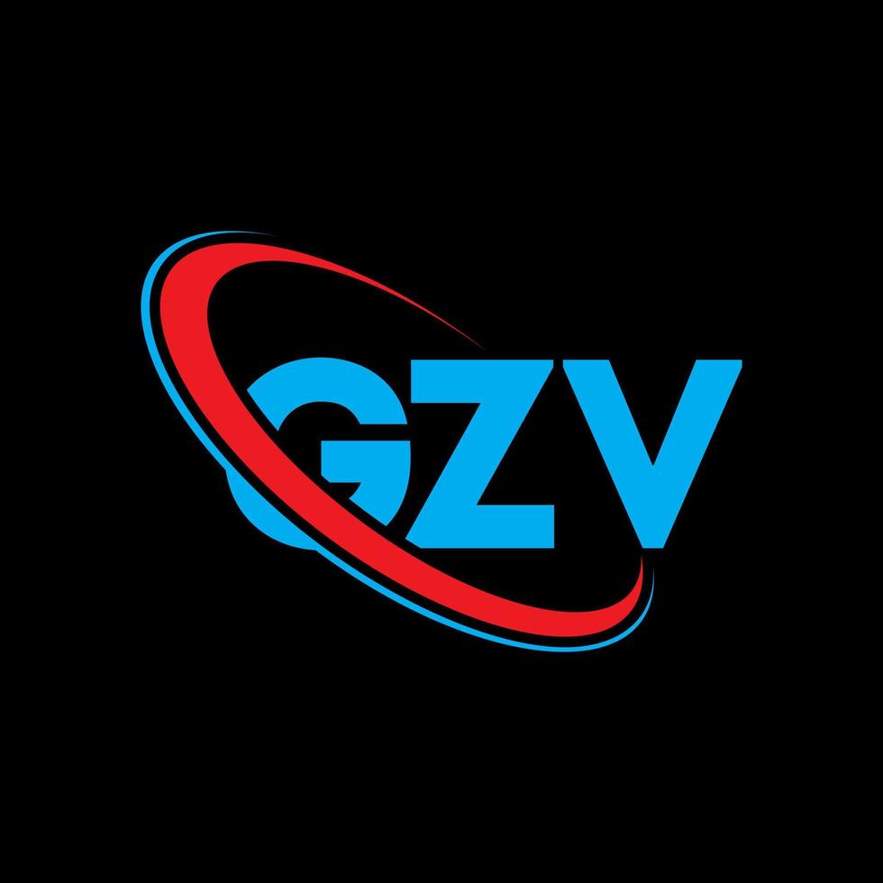 gzv-logo. gzv brief. gzv brief logo ontwerp. initialen gzv logo gekoppeld aan cirkel en monogram logo in hoofdletters. gzv typografie voor technologie, zaken en onroerend goed merk. vector