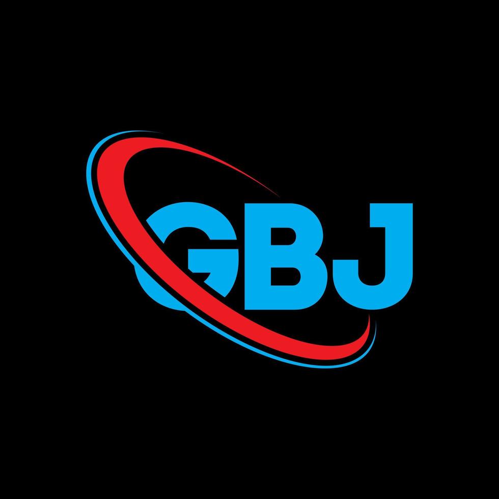 gbj-logo. gb brief. gbj brief logo ontwerp. initialen gbj-logo gekoppeld aan cirkel en monogram-logo in hoofdletters. gbj typografie voor technologie, zaken en onroerend goed merk. vector