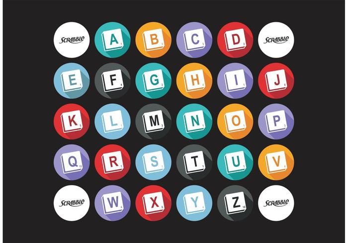 Scrabble Alfabet Vector Gratis