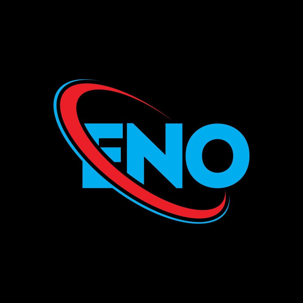 eno-logo. eno brief. eno brief logo ontwerp. initialen eno logo gekoppeld aan cirkel en monogram logo in hoofdletters. eno typografie voor technologie, zaken en onroerend goed merk. vector