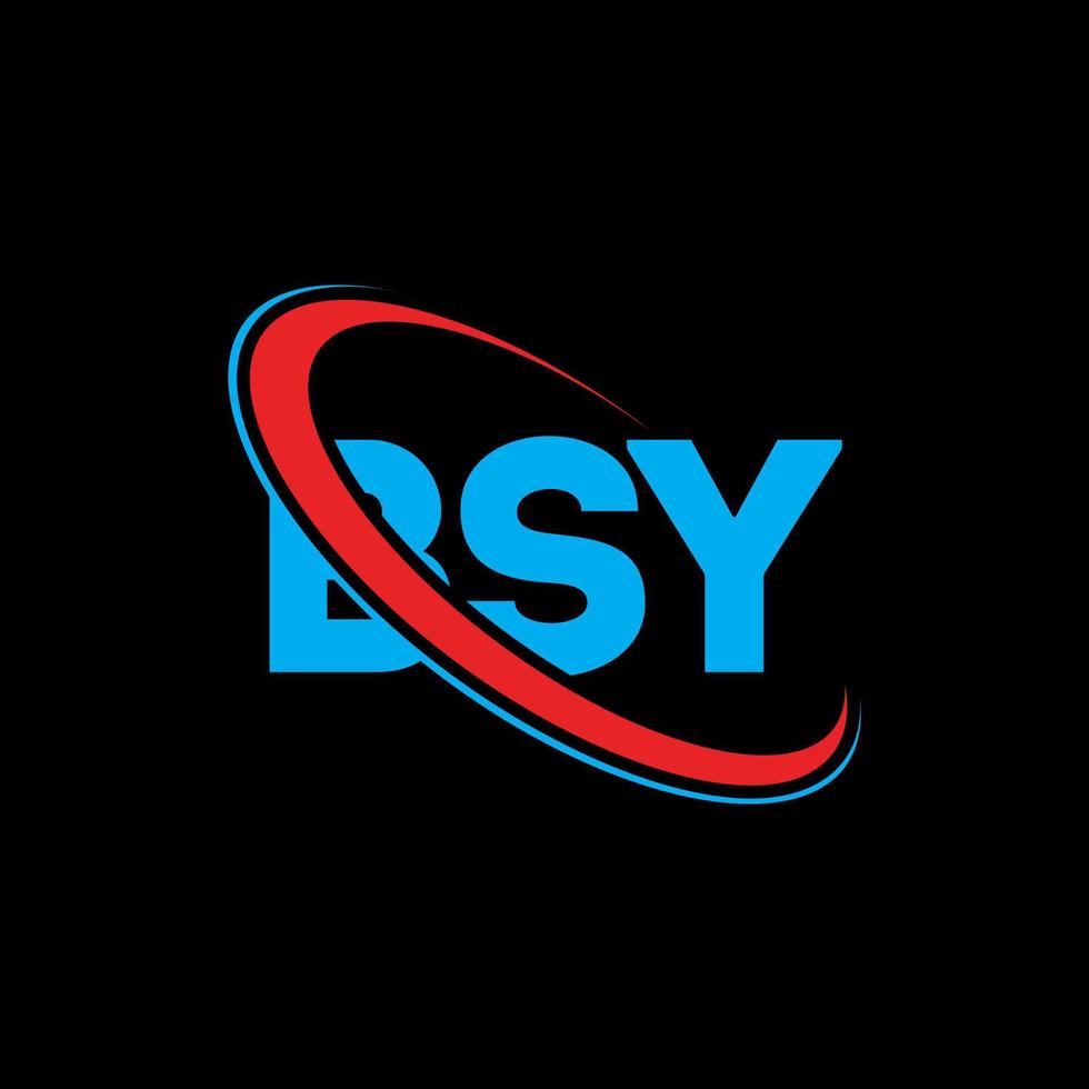 bsy-logo. bs brief. bsy brief logo ontwerp. initialen bsy logo gekoppeld aan cirkel en hoofdletter monogram logo. bsy typografie voor technologie, zaken en onroerend goed merk. vector