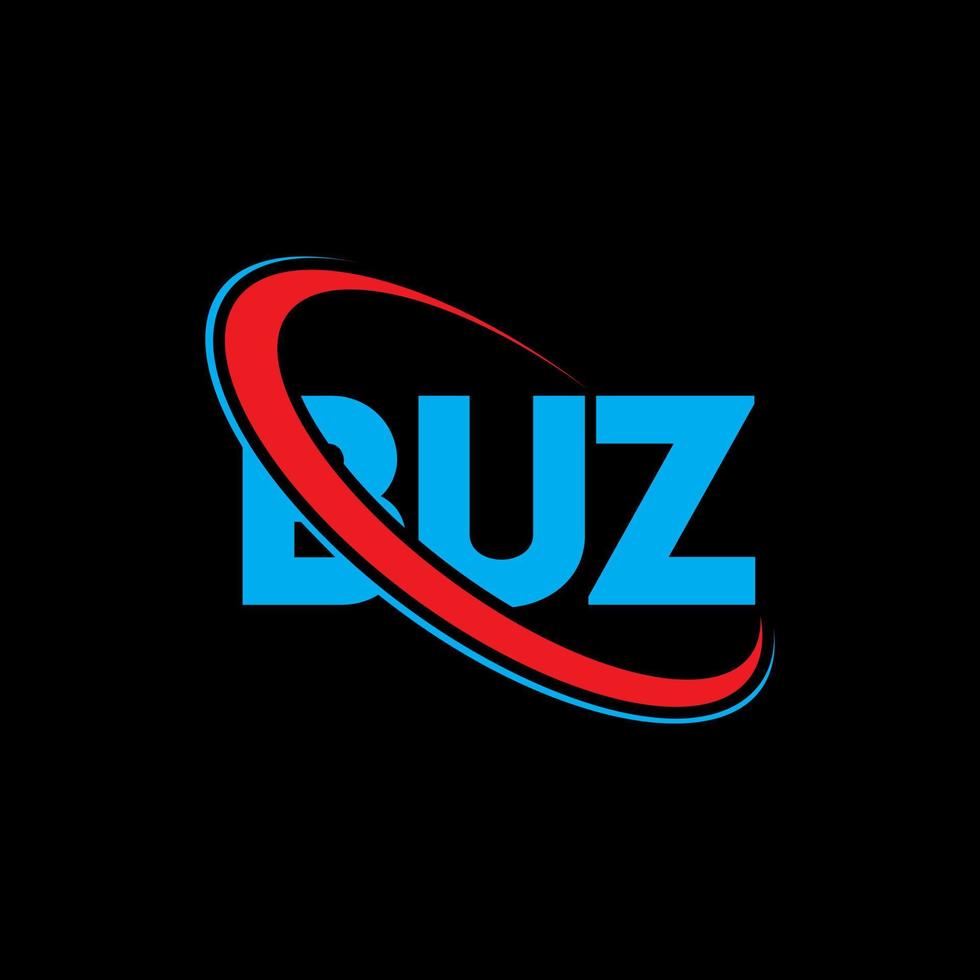 buz-logo. bz brief. buz brief logo ontwerp. initialen buz logo gekoppeld aan cirkel en hoofdletter monogram logo. buz typografie voor technologie, zaken en onroerend goed merk. vector