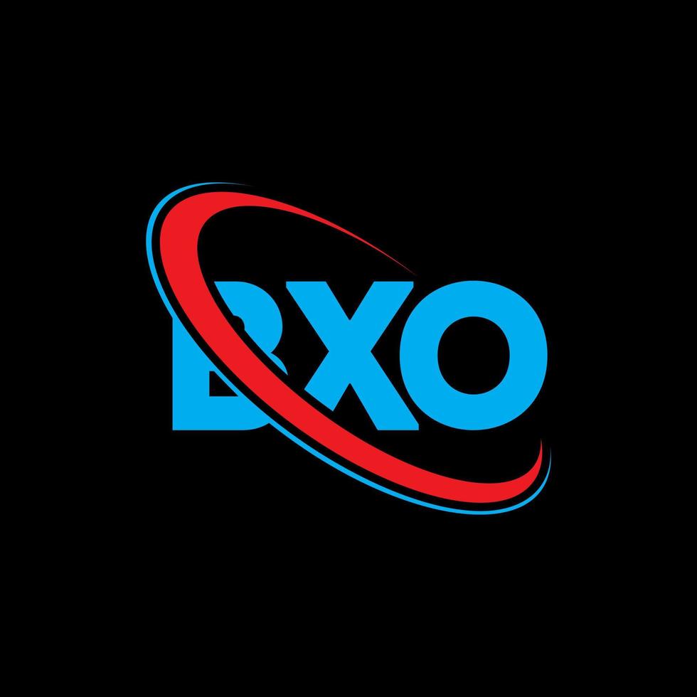 bxo-logo. bxo brief. bxo brief logo ontwerp. initialen bxo logo gekoppeld aan cirkel en hoofdletter monogram logo. bxo typografie voor technologie, zaken en onroerend goed merk. vector