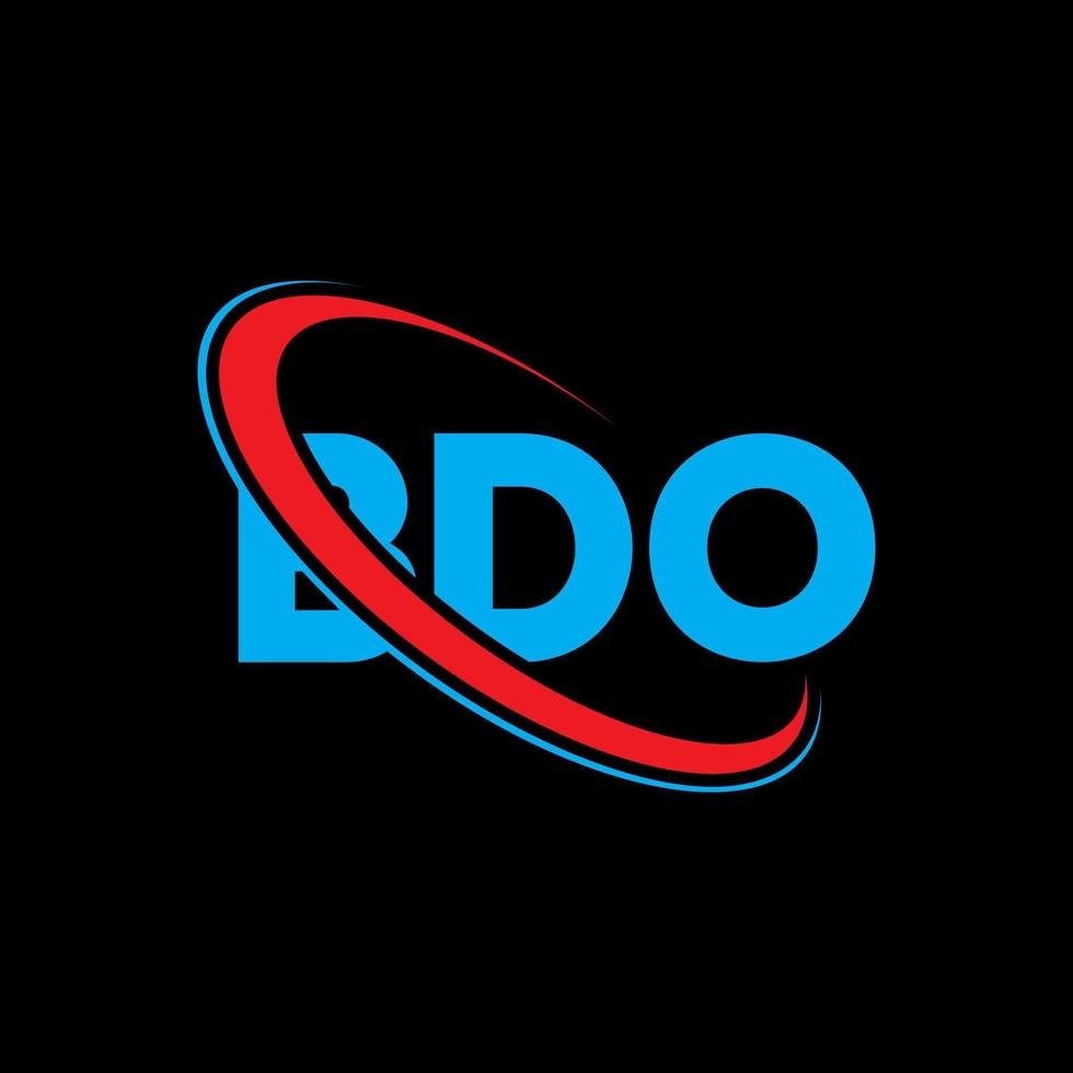 bdo-logo. bdo brief. bdo brief logo ontwerp. initialen bdo-logo gekoppeld aan cirkel en monogram-logo in hoofdletters. bdo typografie voor technologie, zaken en onroerend goed merk. vector