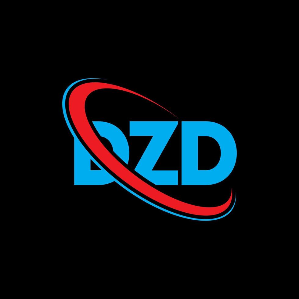 dzd-logo. dzd brief. dzd brief logo ontwerp. initialen dzd logo gekoppeld aan cirkel en hoofdletter monogram logo. dzd typografie voor technologie, zaken en onroerend goed merk. vector