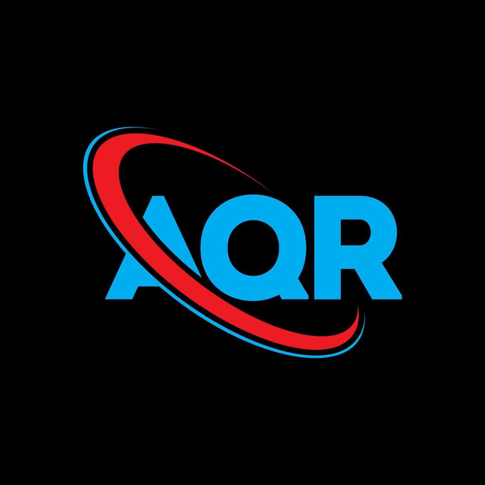 aqr-logo. aqr brief. aqr brief logo ontwerp. initialen aqr-logo gekoppeld aan cirkel en monogram-logo in hoofdletters. aqr typografie voor technologie, zaken en onroerend goed merk. vector