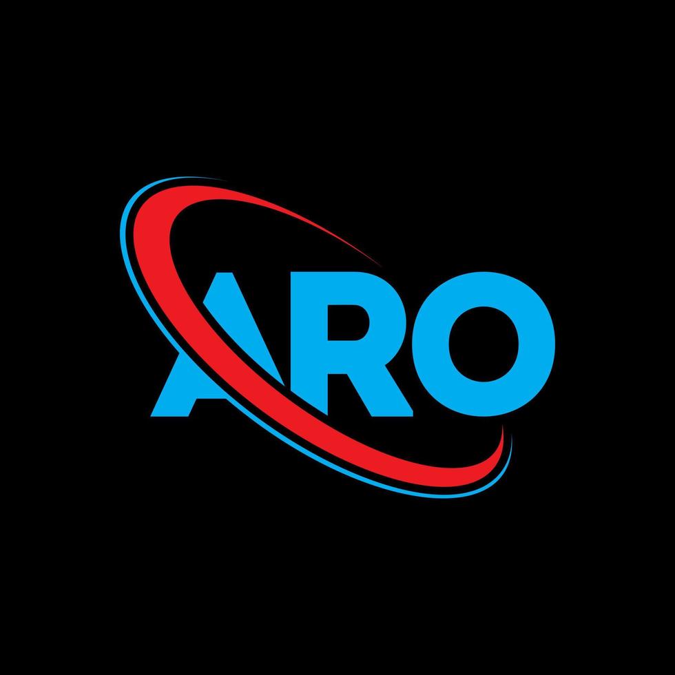 aro-logo. aro brief. aro brief logo ontwerp. initialen aro-logo gekoppeld aan cirkel en monogram-logo in hoofdletters. aro typografie voor technologie, zaken en onroerend goed merk. vector