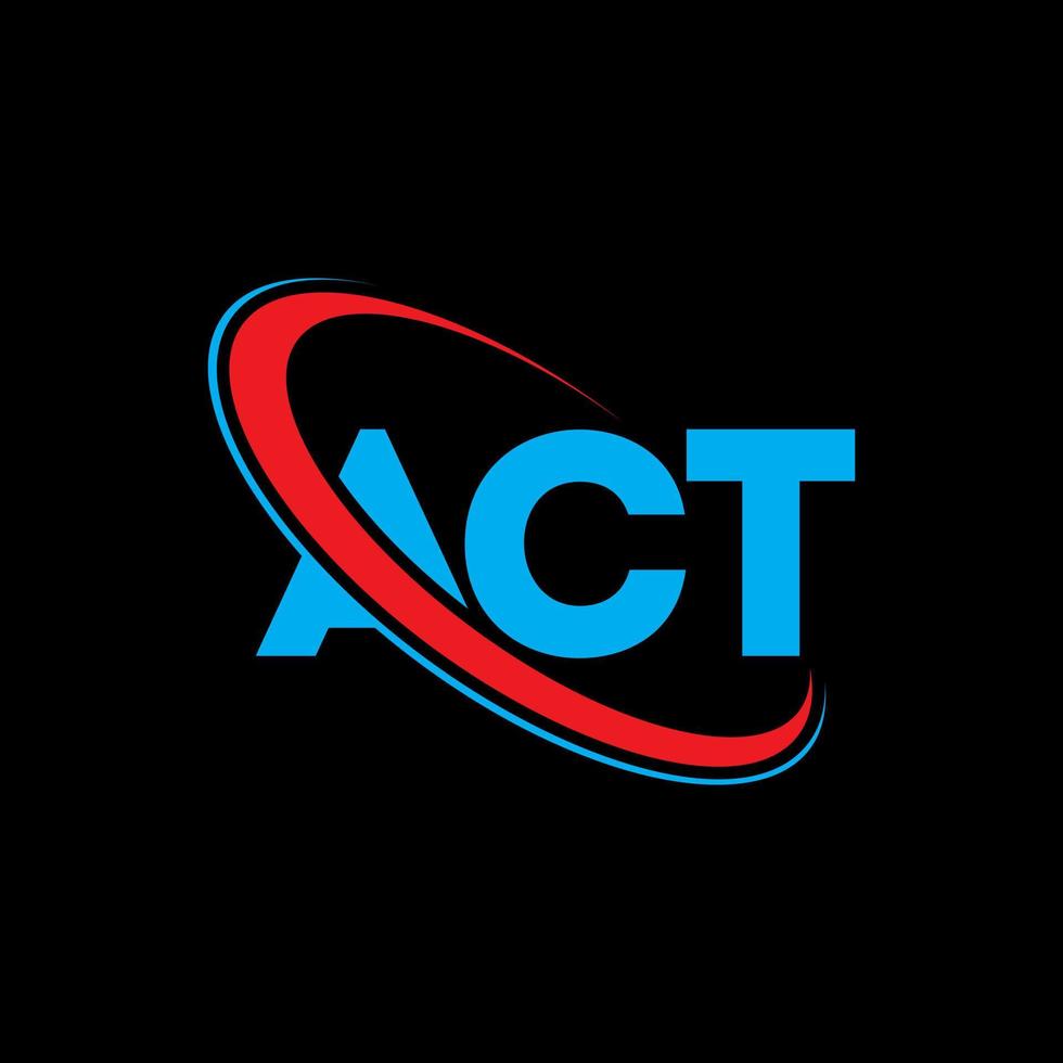 act-logo. brief handelen. act brief logo ontwerp. initialen act logo gekoppeld aan cirkel en hoofdletter monogram logo. act typografie voor technologie, business en onroerend goed merk. vector