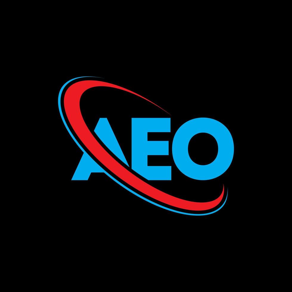 aeo-logo. aeo brief. aeo brief logo ontwerp. initialen aeo logo gekoppeld aan cirkel en hoofdletter monogram logo. aeo typografie voor technologie, zaken en onroerend goed merk. vector