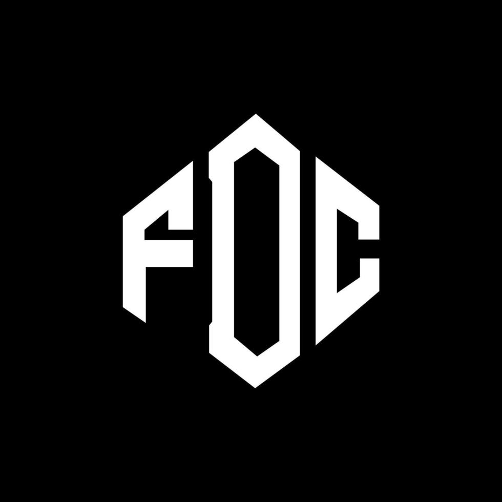 fdc letter logo-ontwerp met veelhoekvorm. fdc logo-ontwerp met veelhoek en kubusvorm. fdc zeshoek vector logo sjabloon witte en zwarte kleuren. fdc-monogram, bedrijfs- en onroerendgoedlogo.