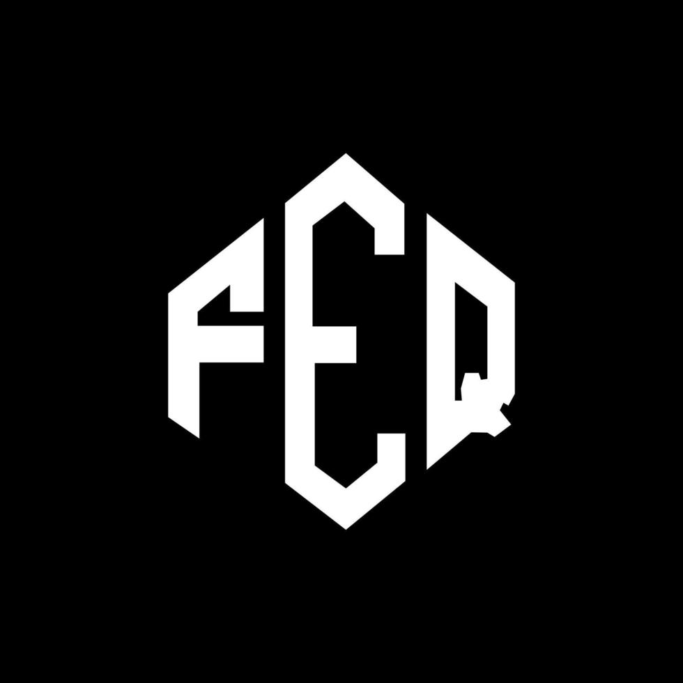feq letter logo-ontwerp met veelhoekvorm. feq veelhoek en kubusvorm logo-ontwerp. feq zeshoek vector logo sjabloon witte en zwarte kleuren. feq monogram, bedrijfs- en onroerend goed logo.