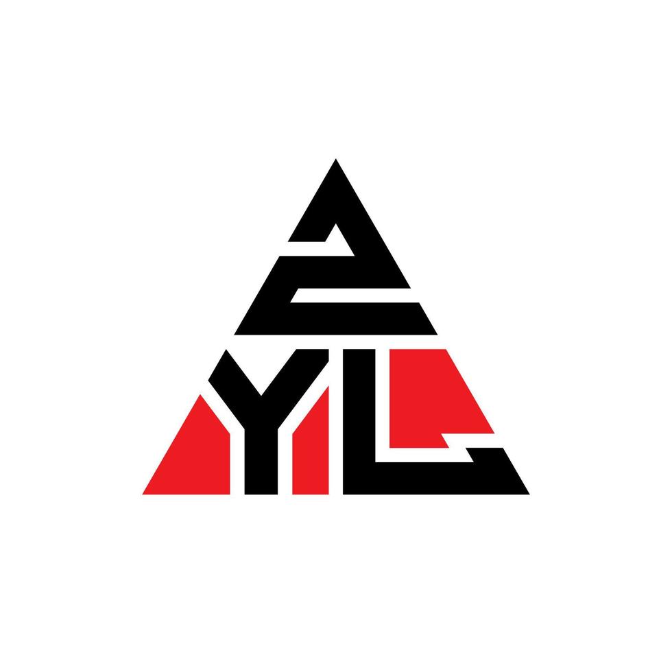 zyl driehoek brief logo ontwerp met driehoekige vorm. zyl driehoek logo ontwerp monogram. zyl driehoek vector logo sjabloon met rode kleur. zyl driehoekig logo eenvoudig, elegant en luxueus logo.