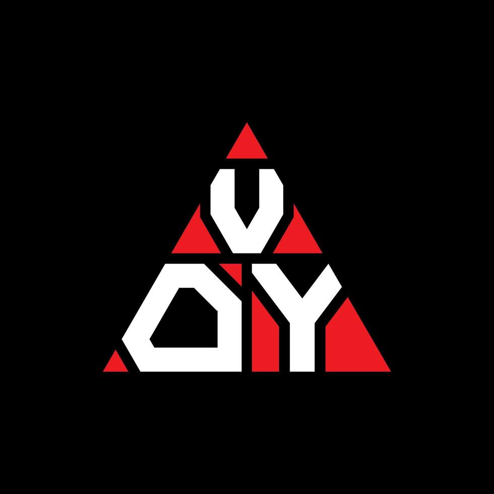 voy driehoek brief logo ontwerp met driehoekige vorm. voy driehoek logo ontwerp monogram. voy driehoek vector logo sjabloon met rode kleur. voy driehoekig logo eenvoudig, elegant en luxueus logo.