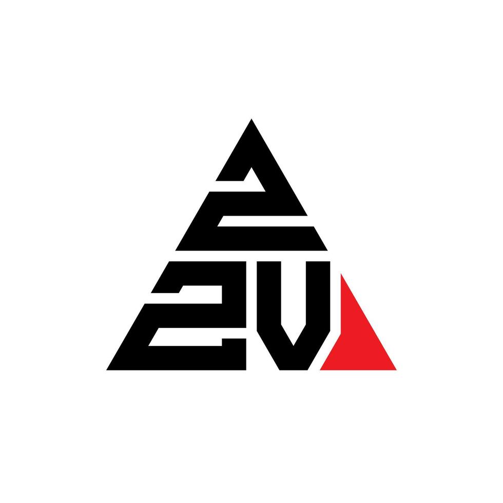 zzv driehoek brief logo ontwerp met driehoekige vorm. zzv driehoek logo ontwerp monogram. zzv driehoek vector logo sjabloon met rode kleur. zzv driehoekig logo eenvoudig, elegant en luxueus logo.