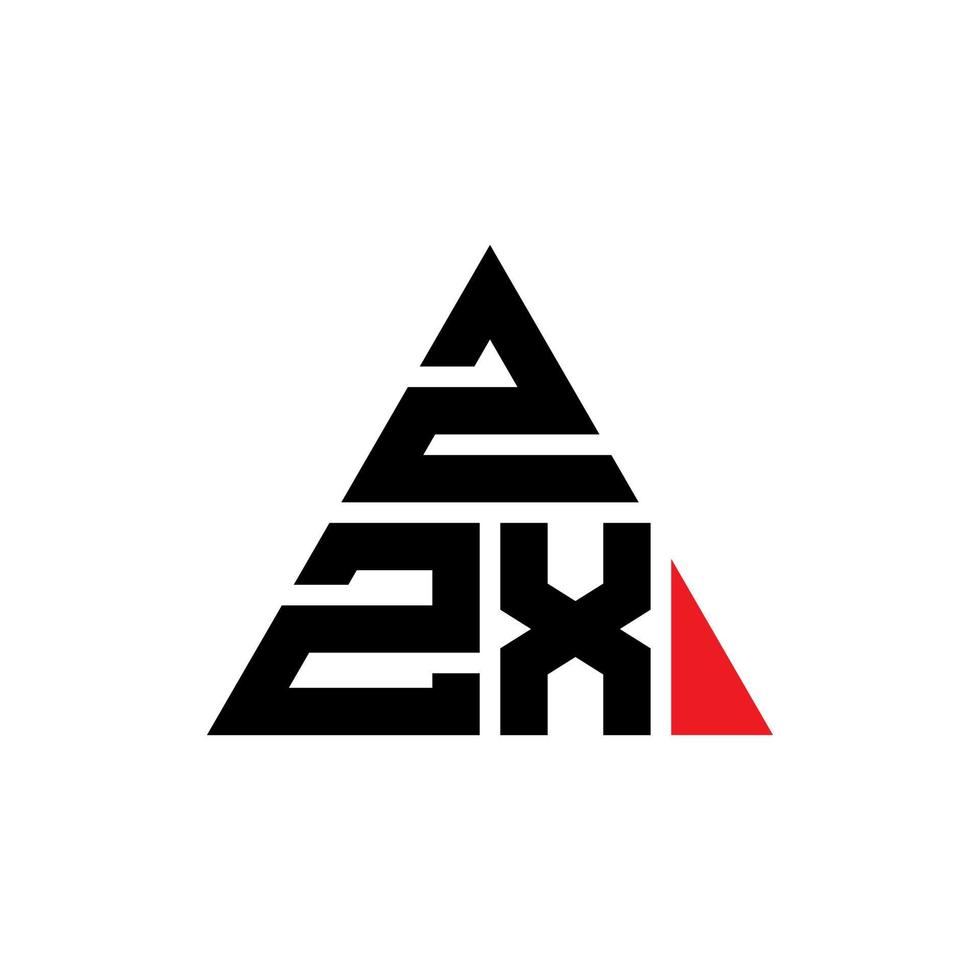zxx driehoek letter logo ontwerp met driehoekige vorm. zxx driehoek logo ontwerp monogram. zxx driehoek vector logo sjabloon met rode kleur. zxx driehoekig logo eenvoudig, elegant en luxueus logo.