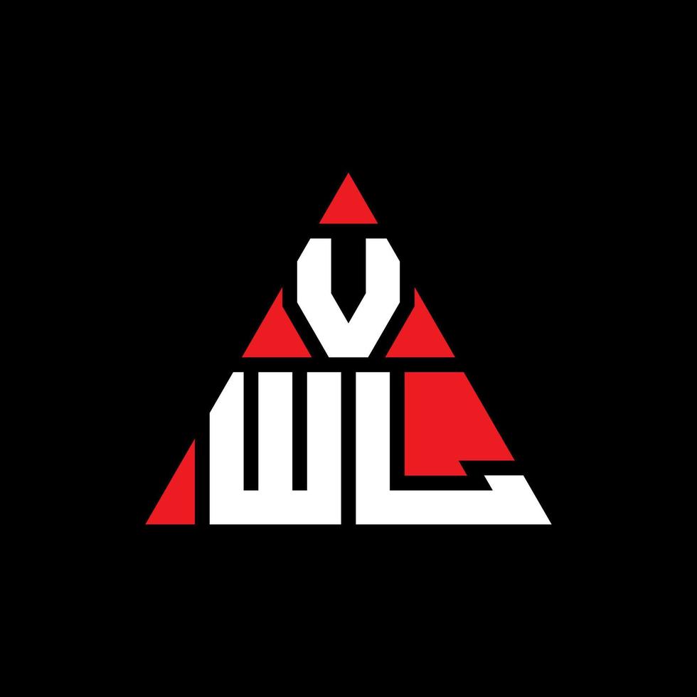 vwl driehoek brief logo ontwerp met driehoekige vorm. vwl driehoek logo ontwerp monogram. vwl driehoek vector logo sjabloon met rode kleur. vwl driehoekig logo eenvoudig, elegant en luxueus logo.