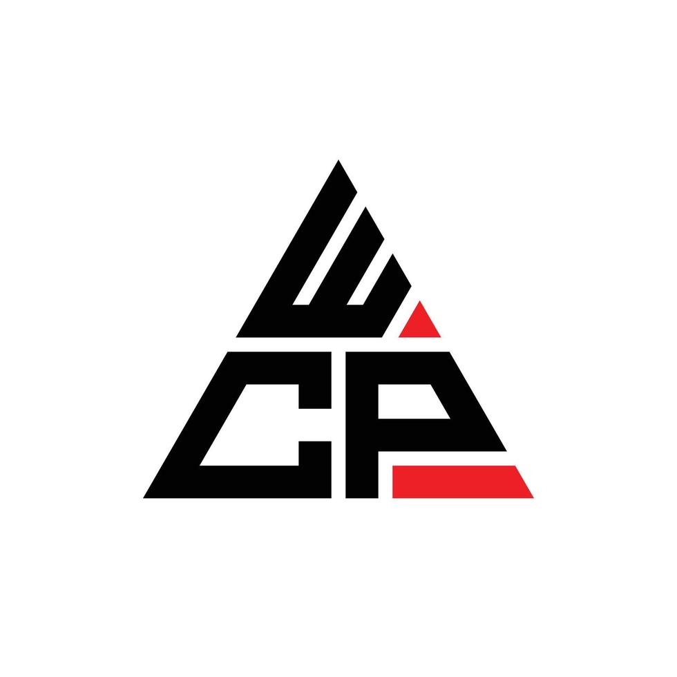 wcp driehoek brief logo ontwerp met driehoekige vorm. wcp driehoek logo ontwerp monogram. wcp driehoek vector logo sjabloon met rode kleur. wcp driehoekig logo eenvoudig, elegant en luxueus logo. wcp