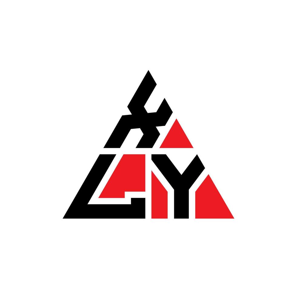 xly driehoek brief logo ontwerp met driehoekige vorm. xly driehoek logo ontwerp monogram. xly driehoek vector logo sjabloon met rode kleur. xly driehoekig logo eenvoudig, elegant en luxueus logo.