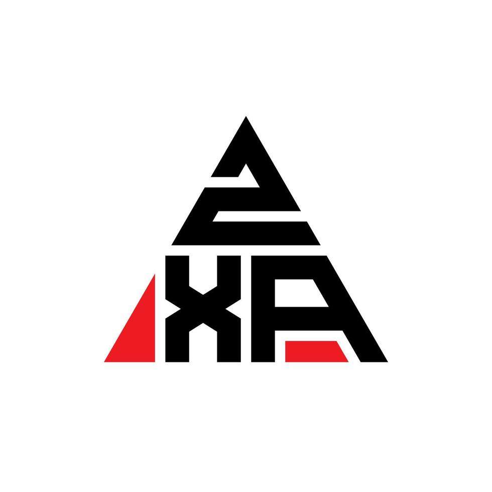zxa driehoek brief logo ontwerp met driehoekige vorm. zxa driehoek logo ontwerp monogram. zxa driehoek vector logo sjabloon met rode kleur. zxa driehoekig logo eenvoudig, elegant en luxueus logo.