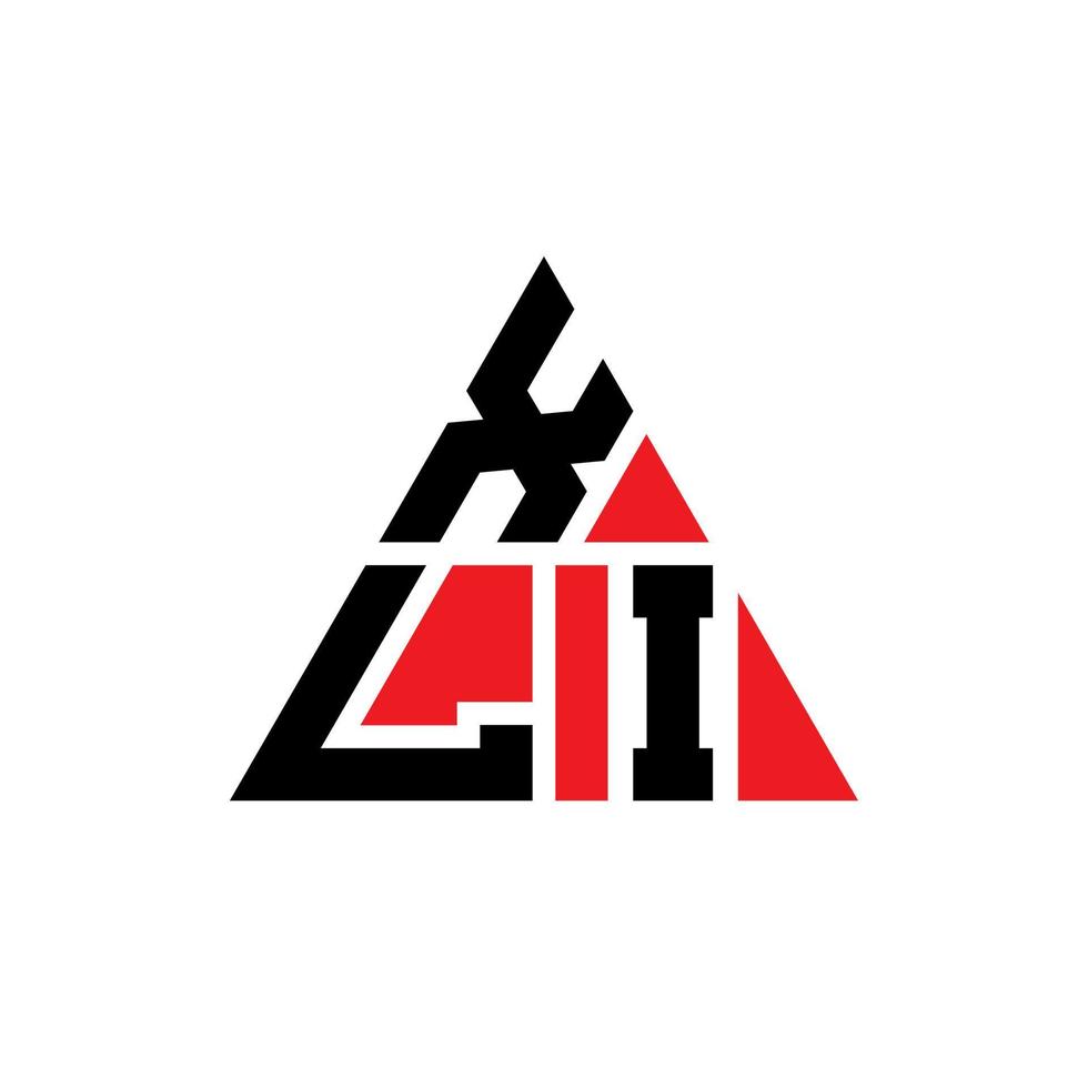 xli driehoek brief logo ontwerp met driehoekige vorm. xli driehoek logo ontwerp monogram. xli driehoek vector logo sjabloon met rode kleur. xli driehoekig logo eenvoudig, elegant en luxueus logo.